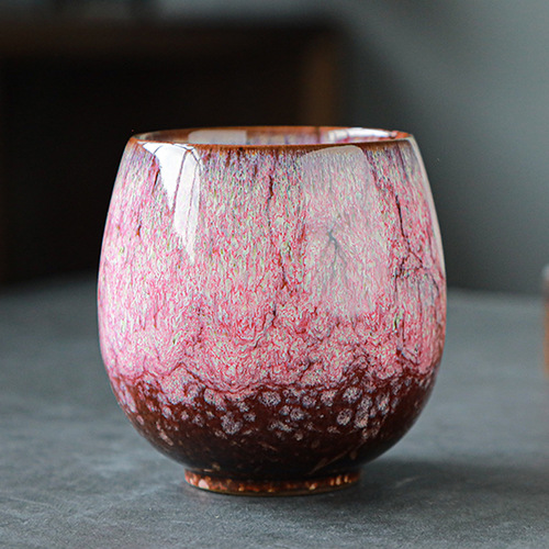 Reactive Glaze Ceramic Tea Cups Vintage Tea & Coffee Drinking Cups, Elegant Gift