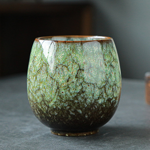 Reactive Glaze Ceramic Tea Cups Vintage Tea & Coffee Drinking Cups, Elegant Gift