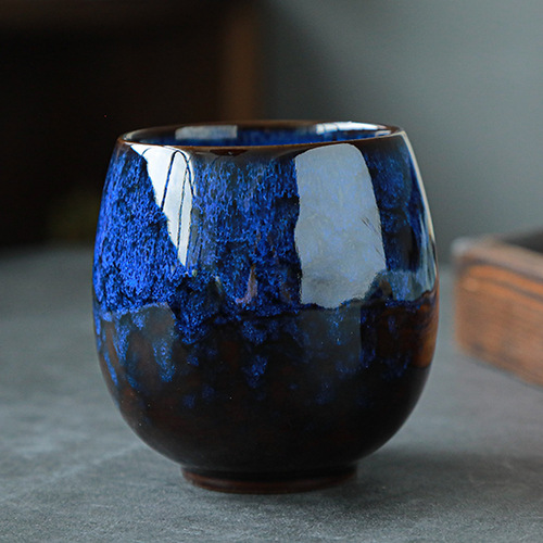 Reactive Glaze Ceramic Tea Cups Vintage Tea & Coffee Drinking Cups, Elegant Gift