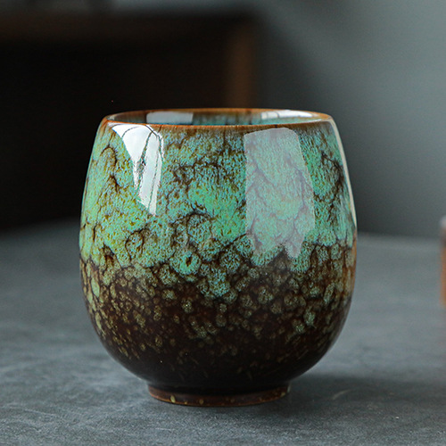Reactive Glaze Ceramic Tea Cups Vintage Tea & Coffee Drinking Cups, Elegant Gift
