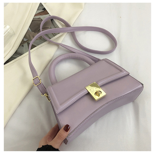 Designer Macaroon Colored PU Leather Hourglass Messenger Bag Luxury Top Handle Women's Shoulder Bag ﻿