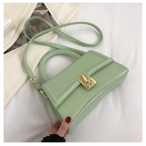 Designer Macaroon Colored PU Leather Hourglass Messenger Bag Luxury Top Handle Women's Shoulder Bag ﻿
