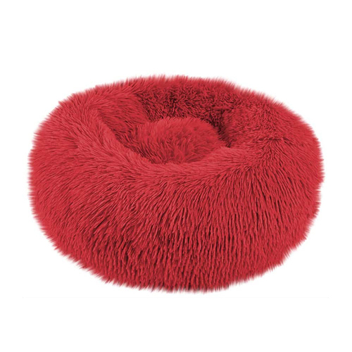 50cm S Size Soft Plush Dog Cat Deep Sleeping Bed Round Fluffy Pet Nest