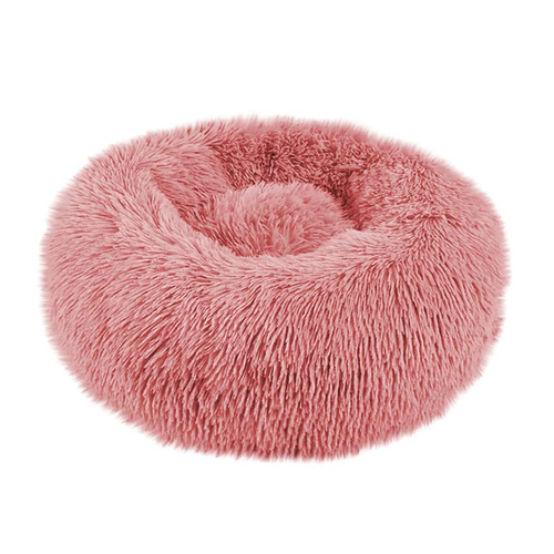 50cm S Size Soft Plush Dog Cat Deep Sleeping Bed Round Fluffy Pet Nest