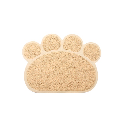 PVC Cat Paw Shape Pad Mat Placemat Pet Cat Dish Bowl Feeding Mat