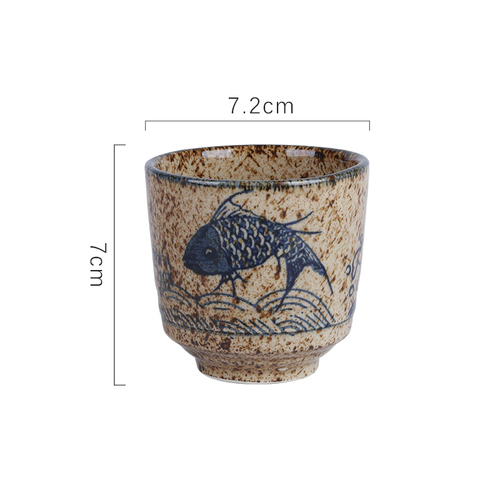 Hand Painted 150ML Japanese Ceramic Tea Cup Vintage Sake Mug, Restaurant, and Coffee Lovers
