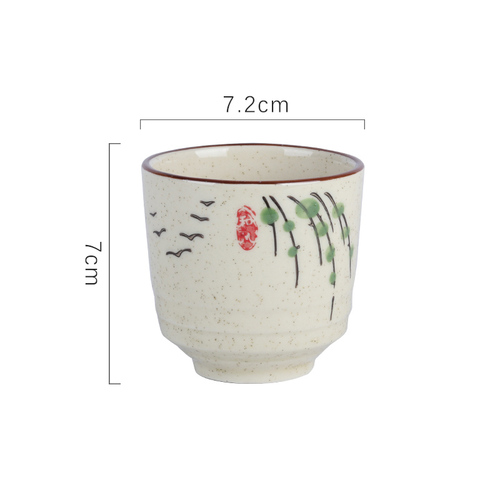 Hand Painted 150ML Japanese Ceramic Tea Cup Vintage Sake Mug, Restaurant, and Coffee Lovers