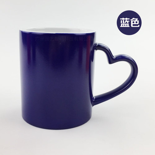 2022 Cheap Porcelain Coffee Tea Cups Heat Photo Sublimation Self-made Color Changing Mug