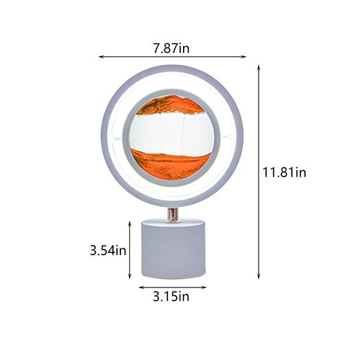 Colorful Crystal LED 3D Quicksand Hourglass Art Lamp USB Rechargeable, Remote Control Bedside Table Light