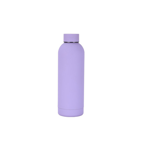 Eco Friendly 500ml Stainless Steel Vacuum Flask Recycled Water Bottle with Rubber Paint ﻿