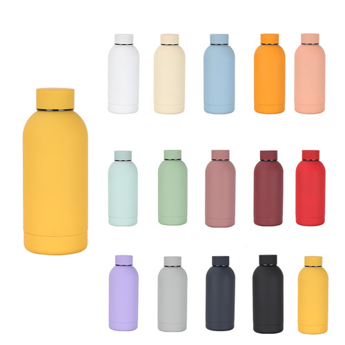 Eco Friendly 500ml Stainless Steel Vacuum Flask Recycled Water Bottle with Rubber Paint ﻿