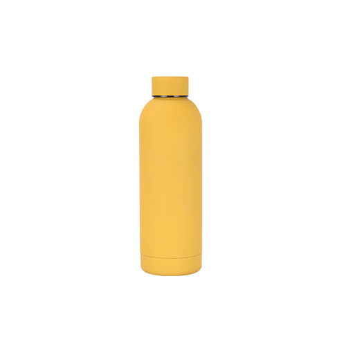 Eco Friendly 500ml Stainless Steel Vacuum Flask Recycled Water Bottle with Rubber Paint ﻿