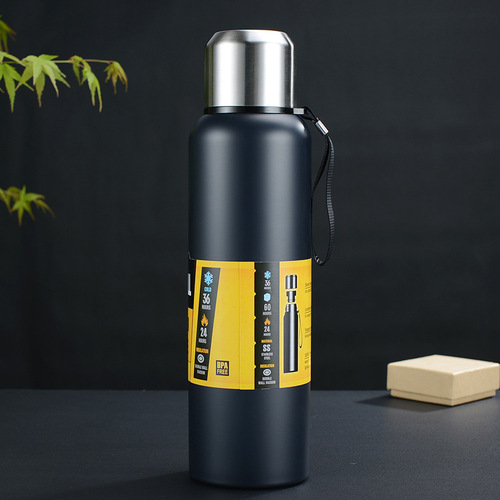 Vacuum Insulated Double Walled Thermos Flask, Stainless Steel Water Bottle for Keeping Cold & Hot