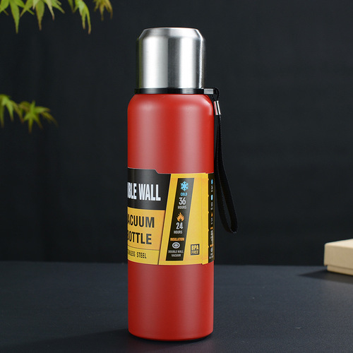 Vacuum Insulated Double Walled Thermos Flask, Stainless Steel Water Bottle for Keeping Cold & Hot