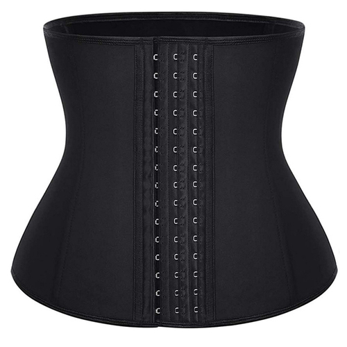Seamless Black 3 Hook Latex Waist Cincher with Private Label High Quality Hourglass Corset Belt
