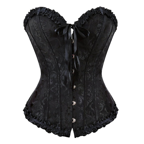 Women's Satin Overbust Corset Waist Trainer Classic Bridal Shapewear for Achieving Hourglass Curves