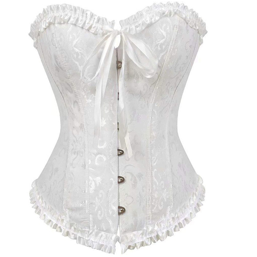 Women's Satin Overbust Corset Waist Trainer Classic Bridal Shapewear for Achieving Hourglass Curves