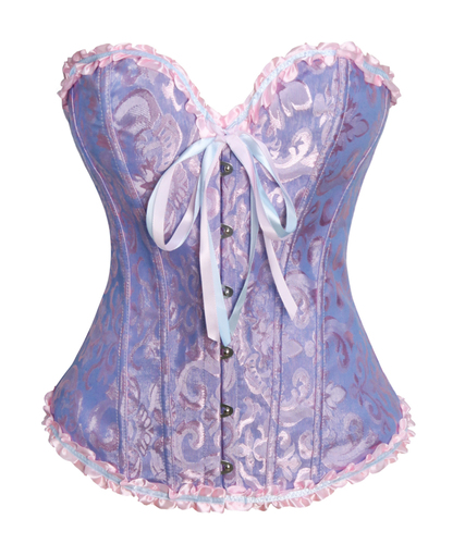 Women's Satin Overbust Corset Waist Trainer Classic Bridal Shapewear for Achieving Hourglass Curves