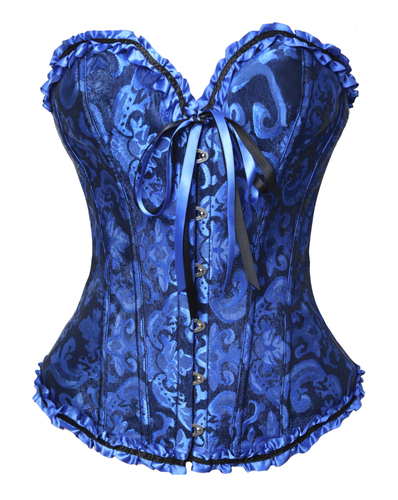 Women's Satin Overbust Corset Waist Trainer Classic Bridal Shapewear for Achieving Hourglass Curves