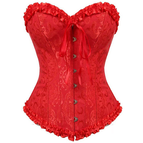 Women's Satin Overbust Corset Waist Trainer Classic Bridal Shapewear for Achieving Hourglass Curves