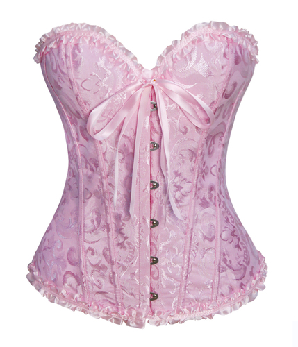 Women's Satin Overbust Corset Waist Trainer Classic Bridal Shapewear for Achieving Hourglass Curves