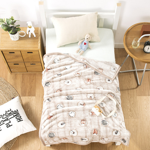  private label 3D screen printing soft sublimation printed micro sherpa polyester throw fleece kids baby flannel b