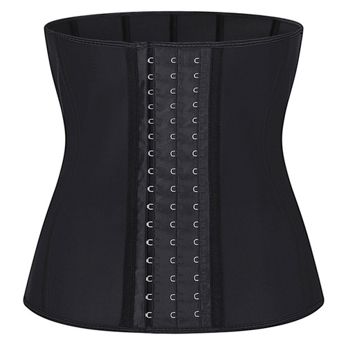 Matte Fabric & Latex Waist Cincher Clip Hook Waist Trainer Corset with Fajas Colombian Girdle Design ﻿