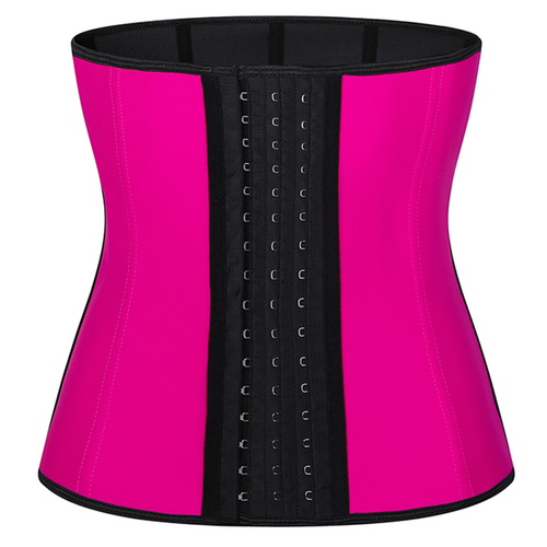 Matte Fabric & Latex Waist Cincher Clip Hook Waist Trainer Corset with Fajas Colombian Girdle Design ﻿