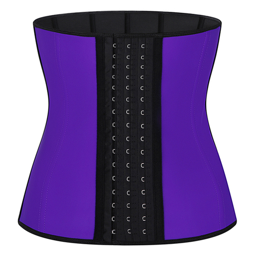 Matte Fabric & Latex Waist Cincher Clip Hook Waist Trainer Corset with Fajas Colombian Girdle Design ﻿