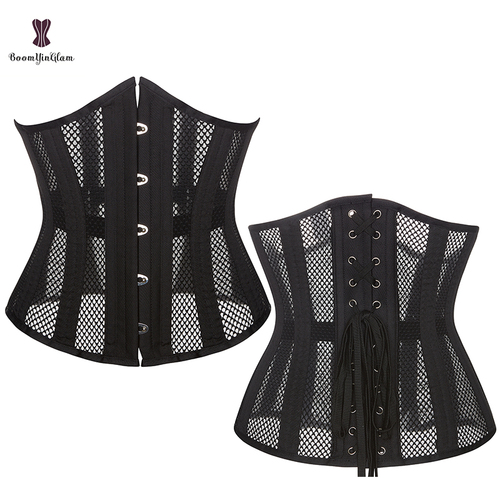 White Wedding Girdle Corset with 26 Bones Plus Size Bustier for Curvy Women