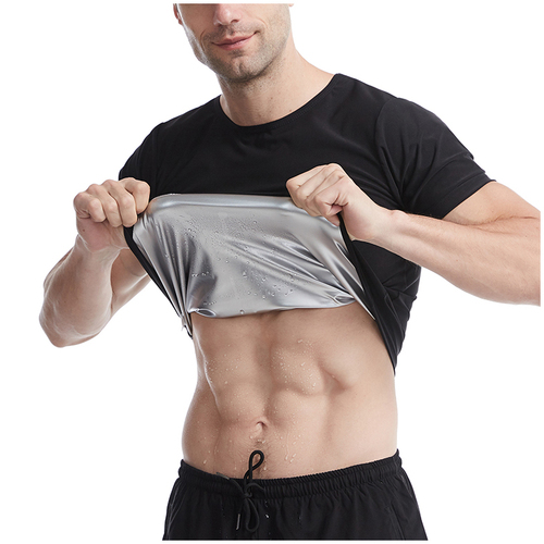 Men's Heat Trapping Shirt Sweat Sauna Suits Shapewear Top Slimmer Sauna Vest Waist Trainer Slimming