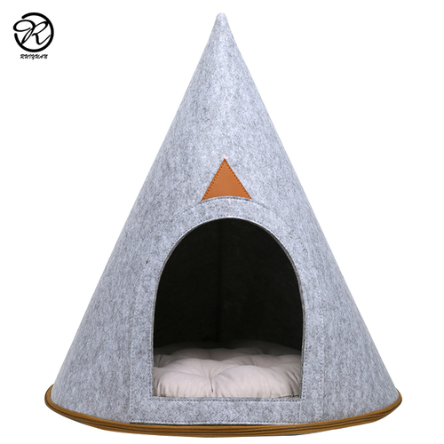 Cat Secret cave Felt pet cave house Easy Assembly Premium Felt Modern Cat Dog Small Animal Pet House Bed Condo