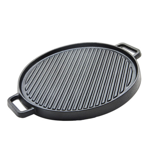 Amazon Stron Thai cookware  cast iron stripe skillet griddle grill pan fry pan Double sided available