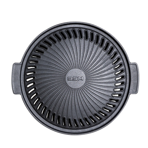  Round shape SSM Standard Cast Iron BBQ Barbecue grilling plate fit for stoves