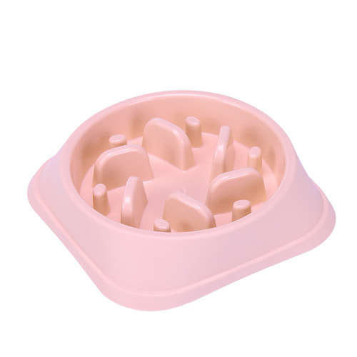 Fashion designed waterproof portable Dog Slow water Feeder Bowl Plastic Anti Choking pet Puppy Eat Plate