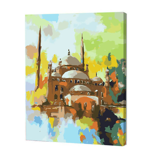  paint by numbers islamic decor Painting wall islamic Canvas decoration wall art with frame