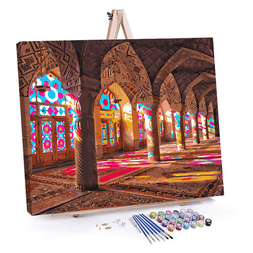  paint by numbers islamic decor Painting wall islamic Canvas decoration wall art with frame