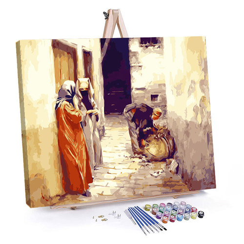  paint by numbers islamic decor Painting wall islamic Canvas decoration wall art with frame