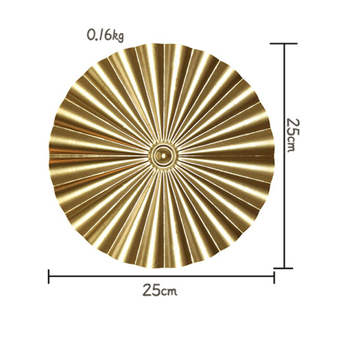 Luxury Gold Round Iron Wall-mounted Flower Home Decor Accessories Sofa Background Decoration Metal Wall Art Home Decor W