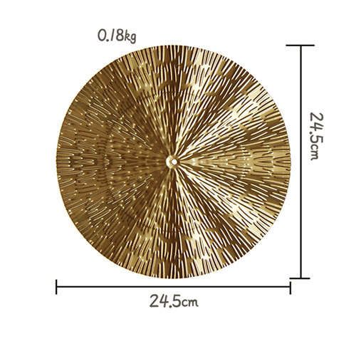 Luxury Gold Round Iron Wall-mounted Flower Home Decor Accessories Sofa Background Decoration Metal Wall Art Home Decor W