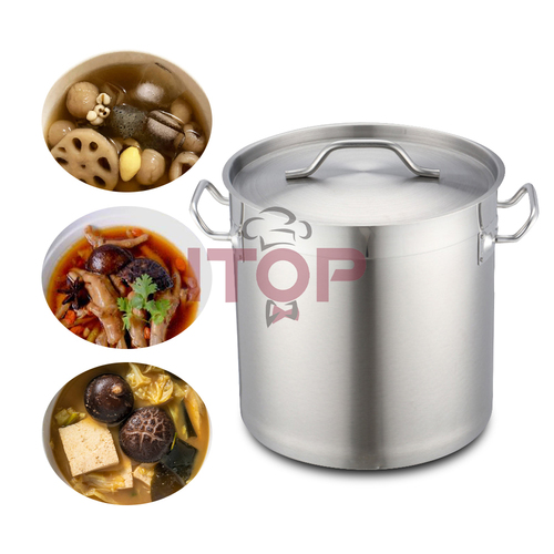 Soup Pots Cooking Pots Cookware Hotel Restaurant Commercial 6 Liter  Stainless Steel Stock Pot With Lids