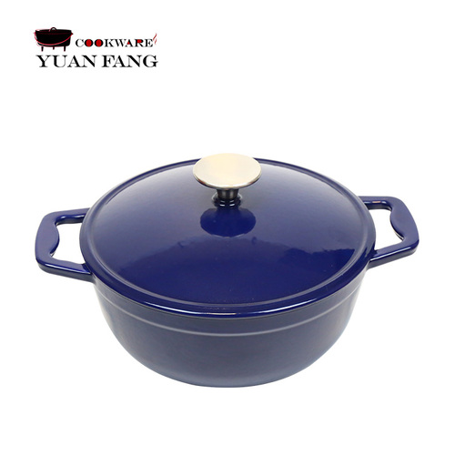  Outlet 21/23/26CM Soup Stew Stock Casseroles Cooking Pot Dutch Oven Cast Iron Casserole Dish with Dual Handles