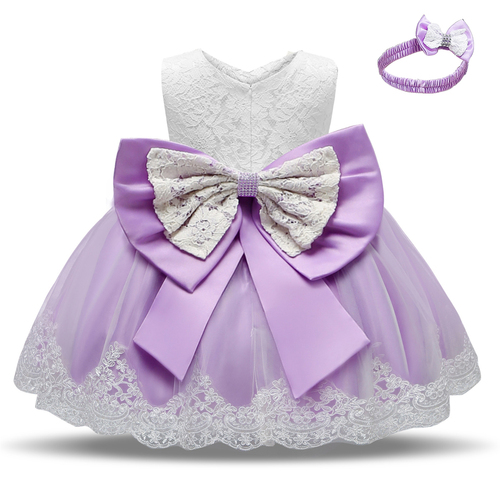 Toddler Baby Girl Dress Big Bow Baptism Dress for Girls First Year Birthday Party Wedding Dress Baby Clothes Tutu Fluffy