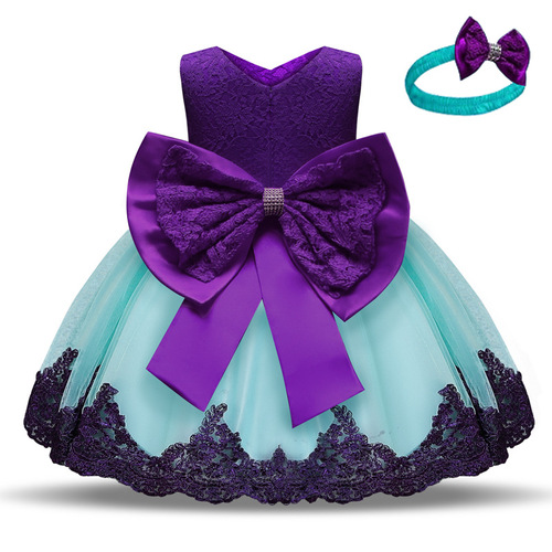 Toddler Baby Girl Dress Big Bow Baptism Dress for Girls First Year Birthday Party Wedding Dress Baby Clothes Tutu Fluffy
