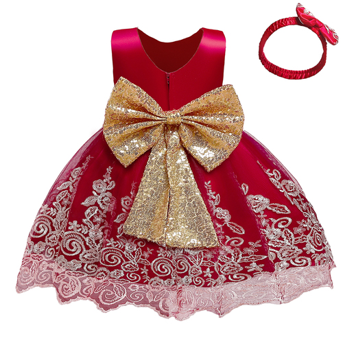 Toddler Baby Girl Dress Big Bow Baptism Dress for Girls First Year Birthday Party Wedding Dress Baby Clothes Tutu Fluffy