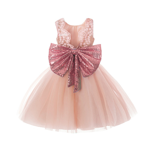 Toddler Baby Girl Dress Big Bow Baptism Dress for Girls First Year Birthday Party Wedding Dress Baby Clothes Tutu Fluffy