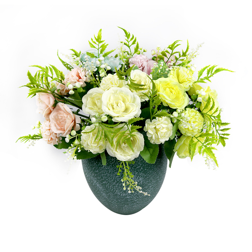 Wedding Roses Bouquet with Artificial Flowers Elegant Bride's Holding Bouquet for Home Decoration Vases