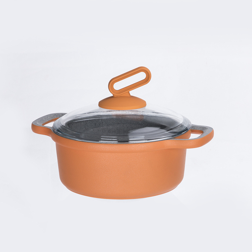  Quality Casting Aluminium Nonstick Marble Coating And Safe Glass Lid Frypan Casseroles with One-stop solution