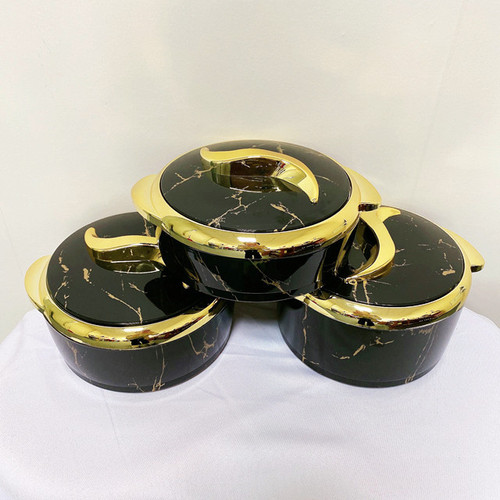 3Pcs Set Insulated Hot Pot Abs Plastic Shell Food Warmer 1.5l 2l 2.5l Casseroles