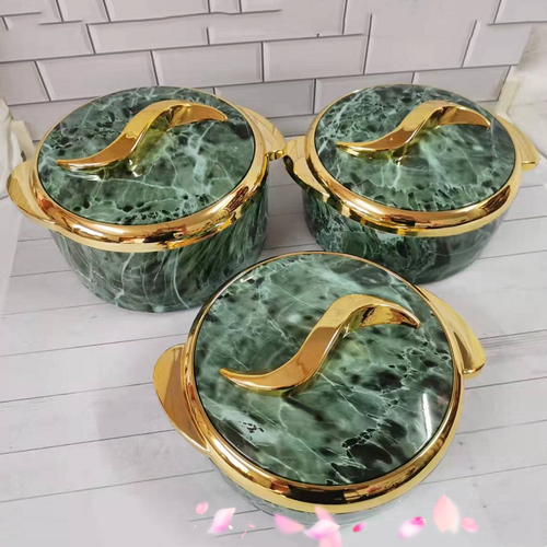 3Pcs Set Insulated Hot Pot Abs Plastic Shell Food Warmer 1.5l 2l 2.5l Casseroles